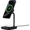 Cygnett ChargeBase - Supporto magnetico di ricarica wireless 2 in 1, compatibile con Qi2, nero