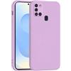 Mixroom - Cover Custodia Case per Samsung Galaxy A21S Protezione Fotocamera in Silicone TPU Morbido Opaco Bordi Piatti Colore Lilla