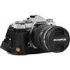 MegaGear MG1864 Ever Ready - Mezza custodia in vera pelle, compatibile con Olympus OM-D E-M5 Mark III, colore: Nero