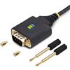 StarTech Cavo USB a Seriale Null Modem RS232 DB9 1m con Chip FTDI, Retention COM, Indicatori LED, Viti e Dadi DB9 Intercambiabili