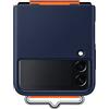 Samsung Silicone Cover with Strap custodia con fascia per Samsung Galaxy Z Flip3 5G, Navy
