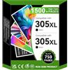 SUNPRINTZ 305XL Nero Cartouches d'encre Remplacement pour Cartouche HP 305,305XL Noir pour Cartuccia HP 305 pour DeskJet 2700, 2710, 2700e, 2720e, 2800e, 2820e, 4100e, 4120e; Envy 6010, 6020e, 64xx