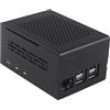 ZDE ZC506 Aluminum Case for Raspberry Pi 5 Support PCIe to 2.5G 5G Ethernet Port M.2 NVMe PoE+ HAT WIFI Shield PCIe Peripheral Board ZP591 ZP593 ZP595 ZP596 ZP598 and Pi 5 Active Cooler