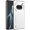 HAFFAN Custodia Cover Protettiva per Cellulare per NothingPhone (2A) / NothingPhone (2A) Plus (6.7 inches), Stile Similpelle - Bianco