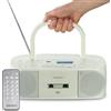 MEDION DRX-1 Plus Boombox (radio portatile DAB+ e FM, Bluetooth, lettore CD, MP3, cassetta, uscita cuffie, stereo, AUX, alimentazione rete & batteria) verde