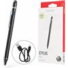 Hama Active Stylus per Tablet (pennino ultra-fine ricaricabile per Android/iOS, penna per telefono e tablet per display touch capacitivi, compatibile con iPad, con clip) nero