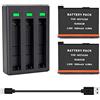 STAIGO Caricabatterie wireless, connettore a 1 pin per Insta 360 X3 con caricatore rapido USB a 3 canali[3.85V 1800mAh](Non impermeabile)