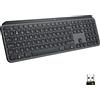 Logitech MX Keys Tastiera, Layout Tedesco ‎Qwertz, Nero (Grafite)