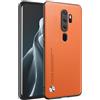 HAFFAN Custodia Cover Protettiva per Cellulare per OPPO A9 2020 / OPPO A5 2020 (6.5 inches), Stile Similpelle - Arancia