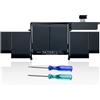 SLODA A1582 A1493 Batteria di ricambio per MacBook Pro 13 Retina A1502 (fine 2013 metà 2014 inizio 2015) Batteria per laptop [Li-Polymer 11.34V 6330mAh]
