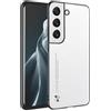 HAFFAN Custodia Cover Protettiva per Cellulare per Samsung Galaxy S22 (6.1 inches), Stile Similpelle - Bianco