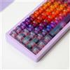 Sumgsn Crystal Clear Keycaps Cherry Profilo Gradiente Viola Chiaro Keycap Set Abete per 60% 65% 75% Cherry Mx Switch Tastiera Meccanica