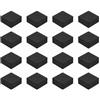 QUARKZMAN 16 Pezzi Piedini Isolanti Per Altoparlanti Monofacciali, 30mmx15mm Quadrati Base Antiscivolo In Schiuma Assorbimento Urto Supporto Piedini Per Altoparlanti HiFi Sistema, Nero