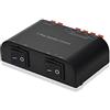 Adwits Box selettore switcher a 2 canali con morsetto 150W RMS per canale, nero