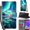 Haninsuze Cover per Samsung Galaxy A7 2018 Custodia Cover Pelle Libro Portafoglio con Porta Carte Magnetica Protezione Antiurto Cuoio Flip Case Custodia Cover per Samsung A7 2018, artico