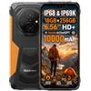 Blackview FORT 1 AI Smartphone Rugged, IA Magico Fotografico Editor, 18GB+256GB, Batteria 10000mAh, 16MP+8MP, Schermo 6.56'' HD+, IP68 IP69K Cellulare Antiurto, Android 15 DUAL SIM, GPS NFC Arancione