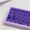 Sumgsn Set di 114 copritasti Trasparenti in PC, Tecnologia UV Transfer, compatibile con Tastiere Meccaniche 61/64/87/104/108 Tasti con Switch Cherry MX, colore: viola trasparente
