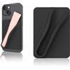 Leeneen Custodia per telefono rossetto, supporto per lucidalabbra in silicone, supporto adesivo per lucidalabbra, balsamo, porta carte per iPhone e Android (nero)