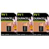 Duracell 3X Duracell 9V Ricaricabili 170 mAh (3 Blister Da 1 Batteria) 3 Pile