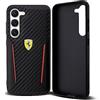 CG MOBILE Ferrari - Custodia rigida in carbonio Contrast Edges per Samsung Galaxy S23+, S916 - Nero
