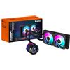 GIGABYTE AORUS WATERFORCE X II 240 Raffreddamento a liquido per CPU AIO - 2x ventole ARGB da 120 mm, LCD a colori, DAISY-CHAIN, compatibile con Intel LGA 1851 e AMD AM5