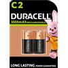 Duracell 2X Duracell C Ricaricabili 3000 mAh HR14/DC1400 (1 Blister da 2 Batterie) 2 Pile