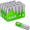 GP Batterie Super alcaline AAA Micro, LR03, 1,5 V, Confezione da 24 Pezzi, Ideali per l'alimentazione di dispositivi di Uso Quotidiano. La Nuova Tecnologia G-Tech