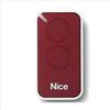 Nice Era-Inti telecomando originale 2 tasti 433,92 Mhz rolling code sostituisce radiocomando Nice Very VR - ONE ON1 ON2 e FLOR FLO2R-S FLO1R-S apricancello (rosso)