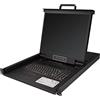 StarTech.com Console KVM per Armadio Rack, KVM Switch VGA a 8 porte integrato, Monitor LCD 19, Montabile a Rack con cavi da 1.8m 1U, OSD KVM, Supporto USB + VGA, Tastiera Inglese (RKCONS1908K)
