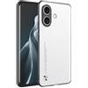 HAFFAN Custodia Cover Protettiva per Cellulare per Smartphone, Compatible with iPhone 16 (6.1 inches), Stile Similpelle - Bianco