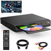 Tojock Lettore DVD HDMI | Supporta 1080P, USB, CD | Lettore DVD senza regione per TV | Con cavo HDMI, cavo RCA e telecomando