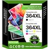 Washope 364XL Compatibile con cartucce d'inchiostro HP 364 per HP Photosmart 5520 Deskjet 3520 3522 3524 cartucce officejet 4620 4622 (confezione da 10)