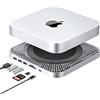 Elecife Hub USB-C con Alloggiamento Disco Rigido per Mac Mini M1, Docking Station di Tipo C con Slot SATA SSD/HDD, Doppia Porta USB 3.0/2.0, Lettore Di Schede TF/SD, Compatibile con Mac Mini 2018/2020