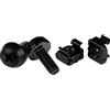StarTech Viti e Dadi in Gabbia per Rack 19 e 10 con Fori Quadrati; Kit con Viti M6 da 12mm, Dadi e Rondelle; Utensile Incluso, Nero, Confezione da 100