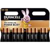 Duracell 10X Duracell AA Plus Power Boost Fino al 150% di Durata Extra (1 Blister Da 10 Batterie) 10 Pile Stilo (LR6/MN1500)