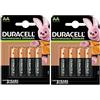 Duracell 8X Duracell AA Ricaricabile 1300 mAh (2 Blister Da 4 Batterie) 8 Pile Stilo Ricaricabili (HR6/DC1500)