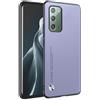 HAFFAN Custodia Cover Protettiva per Cellulare per Samsung Galaxy Note20 (6.7 inches), Stile Similpelle - Viola chiaro