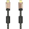 Hama Cavo HDMI maschio a maschio, 1,5 m, bronzo, 19 pin, per uso interno, compatibile con televisore, monitor, lettore Blu-ray, console di gioco, soundbar, ricevitore AV