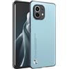 HAFFAN Custodia Cover Protettiva per Cellulare per Xiaomi MI 11 Lite / 11 Lite 5G / 11 Lite 5G NE (6.55 inches), Stile Similpelle - Azzurro