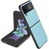 HAFFAN Custodia Cover Protettiva per Cellulare per Samsung Galaxy Z Flip3 / Samsung Galaxy Flip 3 2021 (6.7 inches), Stile Similpelle - Azzurro