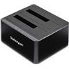 StarTech.com Docking Station per Hard Disk a 2 Slot, Dock USB 3.0 per SSD/HDD SATA I/II/III da 2.5/3.5, Docking Station USB per 2 Hard Drive SSD/HDD con Hot-Swap e Carica dall'Alto (SDOCK2U33V)