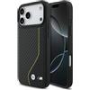 CG MOBILE BMW M Carbon Line & Logo compatibile con Mag Safe Cover per iPhone 17 Pro Max (giallo)