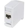 LogiLink Adattatore per Guida DIN con connettore Cat.6A, schermato, 2 Prese RJ45