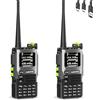 ALERVITES K61 Ricetrasmettitore, Radio Ricetrasmittente 5W a Lungo Raggio con Display LCD, Radio Digitale Dual Band, Batteria 2600 mAh, Ricarica USB-C, Walkie Talkie per Adulti, Nero