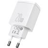 Baseus Compact Quick Charger Dual 20W White Caricabatterie rapido