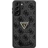 GUESS GUHCS24SPGS4TDW Custodia per S24 S921 Custodia Rigida Marrone Grip Stand 4G Triangolo Strass