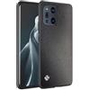 HAFFAN Custodia Cover Protettiva per Cellulare per OPPO Find X3 Pro (6.7 inches), Stile Similpelle - Kevlar
