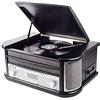 Denver MRD-51 BLACK stereo in stile retrò. Giradischi Radio digitale DAB. Lettore CD e cassette. Registrazione diretta da un disco in vinile, CD e cassette, NERO