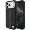 CG MOBILE BMW M - Logo a righe perforato, compatibile con MagSafe Cover per iPhone 17 Pro Max (rosso)