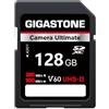 Gigastone 【Recupero dati 0 per 5 anni】GIGASTONE UHS-II V60 128 GB SD Card Camera Ultimate, fino a 280/100 MB/s, U3 SDXC 4K Ultra HD UHD Video per DSLR Canon/Nikon/Sony/Pentax/Kodak, con 1 mini custodia